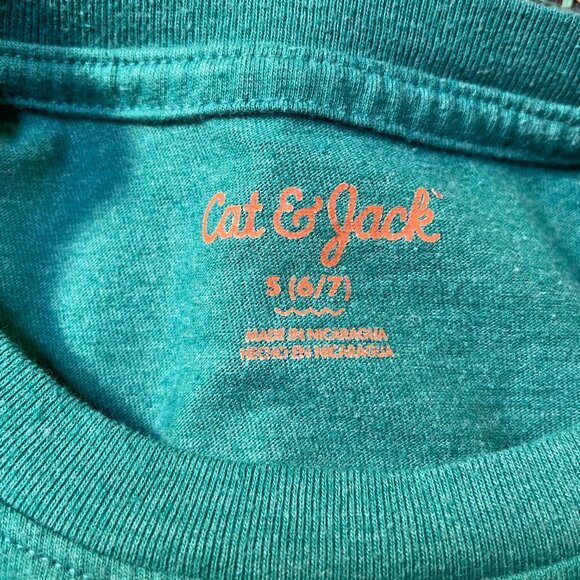 Cat & Jack Kids Unisex Size S Sham Rock Tee Green Patrick's Day Short Sleeves - Picture 3 of 4